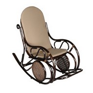 Кресло-качалка Сантьяго ротанг натуральный (бежевый/коричневый) CV-SB10