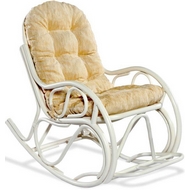 Плетеное кресло-качалка 05-17 (белое)