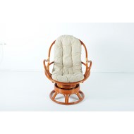 Кресло-качалка вращающегося типа 05-01 (натуральный ротанг, коньячный цвет)