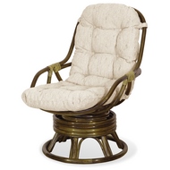 Кресло-качалка вращающегося типа 05-01 (натуральный ротанг, под цвет оливы)