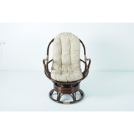 Кресло-качалка вращающегося типа 05-01 (натуральный ротанг, темно-коньячный цвет)