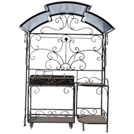 Мангал кованный с крышей Лидер, материал - сталь 3 мм