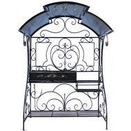 Мангал кованный с крышей Удачный, материал - сталь 3 мм