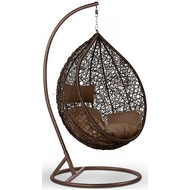 Плетеное подвесное кресло AFM-168A-XL (коричневое)