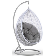 Плетеное подвесное кресло AFM-219C (белое)