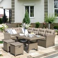 Плетеный комплект мебели Маскат AFM-307B (бежевый)