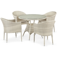 Комплект плетеной мебели Брантом T190A-Y350A-W85-D90 Latte 4Pcs