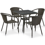 Комплект плетеной мебели Фоджа T282BNT-Y137C-W53 Brown 4Pcs