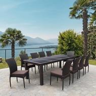 Комплект плетёной мебели Мерлин T438-Y380A-W53 Brown 10Pcs