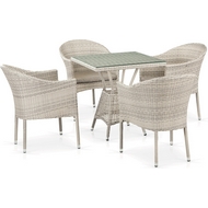 Комплект плетеной мебели Рошфор T706-Y350A-W85-70x70 Latte 4Pcs