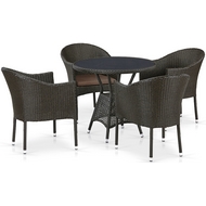 Комплект плетеной мебели Форли T707ANS-Y350-W53 Brown 4Pcs