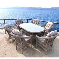 Комплект плетеной мебели 6+1 T217/LV-217 Beige (6+1)