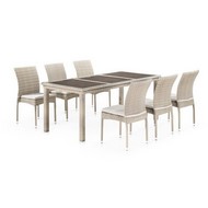 Комплект плетеной мебели 6+1 T365/Y380C-W85 6PCS Latte
