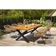 Набор дачной мебели Перфект со столом 150 Мерида поливуд и 6 кресел Адриан