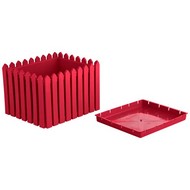 Кашпо Лардо квадратное (ярко-красное)