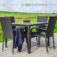 Комплект дачный из кресла Парис и стола 90 со столешницей Поливуд