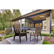 Кресло к набору Сан-Ремо (черное, серо-бежевое сидение) ZRC032/С1