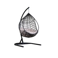 Кресло подвесное Фелиса с крышей 7021, цвет: корзина - коричневый, подушка - бежевый