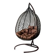 Кресло подвесное двойное Фиджи (коричневый, коричневый, коричневый)