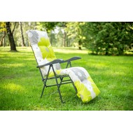 Кресло-шезлонг Альберто-2 тафтинг (антрацит, цветы)