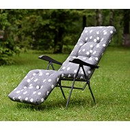 Кресло-шезлонг Альберто-2 тафтинг серый ткань цветы