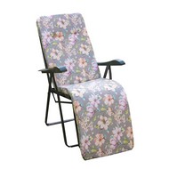 Кресло-шезлонг Альберто-3 (антрацит, серый, цветы)