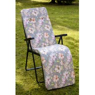 Кресло-шезлонг Леонардо (антрацит, серый, розовые цветы)