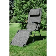 Кресло-шезлонг Роберто (черный, серый)