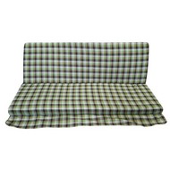 Мягкий элемент 1700х540х70 поликоттон разноцветный рисунок зеленая клетка для качелей Люкс, Люкс-2, Комфорт, Триумф, Орбита, Ямайка, Майами