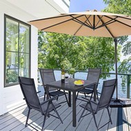 Набор дачной мебели Бергион с многопозиционными креслами и зонтом