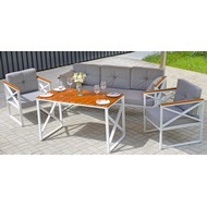 Набор мебели Марсель серый стол, 2 стула и диван