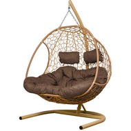 Подвесное кресло ДОБРЫНЯ Home (бежевый с подушкой Какао)