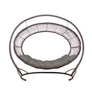 Подвесное кресло Диоген (коричневый с серой подушкой)