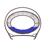 Подвесное кресло Диоген (коричневый с синей подушкой)