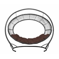 Подвесное кресло Диоген (черный с коричневой подушкой)