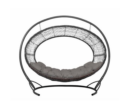 Подвесное кресло Диоген (черный с серой подушкой)