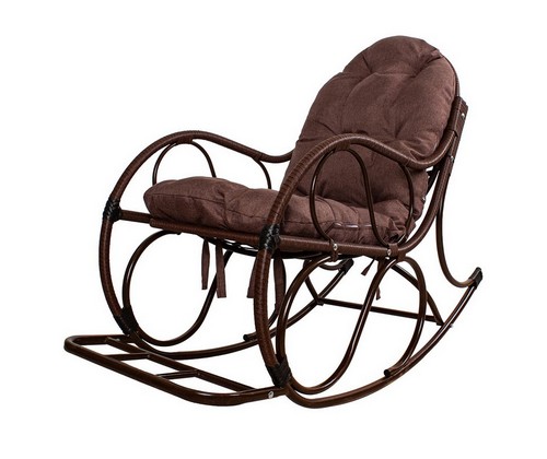 Кресло-качалка Элит разборное (коричневый с подушкой Какао)