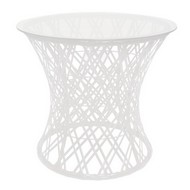 Стол Бонго макси со стеклом 56 (бесцветный, белый)