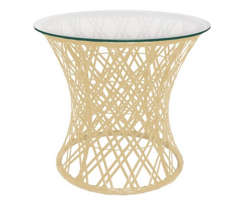 Стол Бонго макси со стеклом 56 (бесцветный, бежевый)