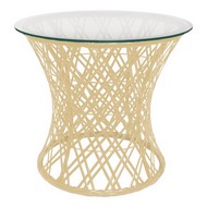 Стол Бонго макси со стеклом 56 (бесцветный, бежевый)