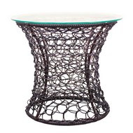 Стол Бонго макси классика со стеклом 56 (бесцветный, коричневый)