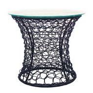 Стол Бонго макси классика со стеклом 56 (бесцветный, черный)