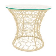 Стол Бонго макси классика со стеклом 56 (бесцветный, бежевый)