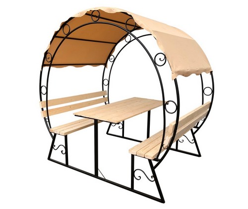 Беседка ПОДКОВА 2 м с тканевой крышей
