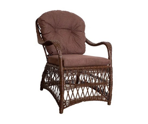 Кресло Прованс с подушкой (коричневый)
