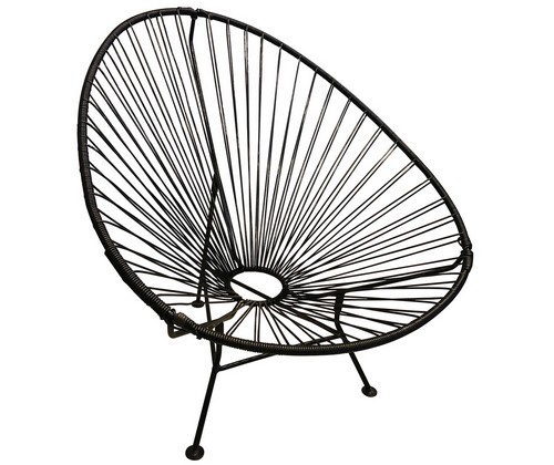 Садовое кресло Ракушка (черное)