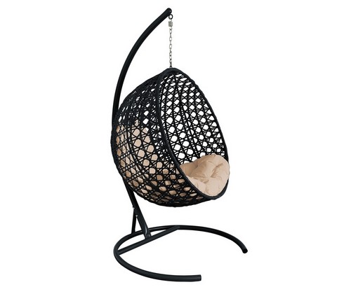 Кокон Круглый ротанг Люкс (черный)