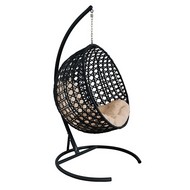 Кокон Круглый ротанг Люкс (черный)