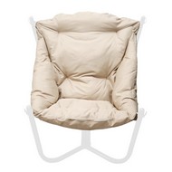 Кресло Чил (белое основание, бежевая подушка)