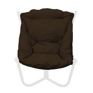 Кресло Чил (белое основание, коричневая подушка)